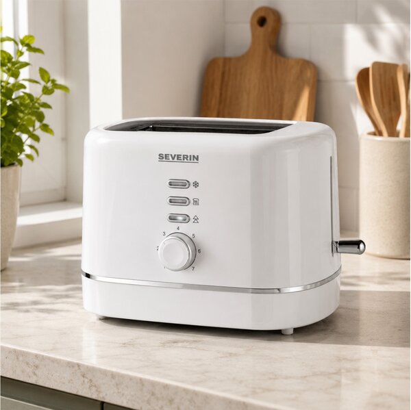 Φρυγανιέρα Severin AT4324 με ισχύ 850W και χωρητικότητα 2 φέτες ψωμιού - White