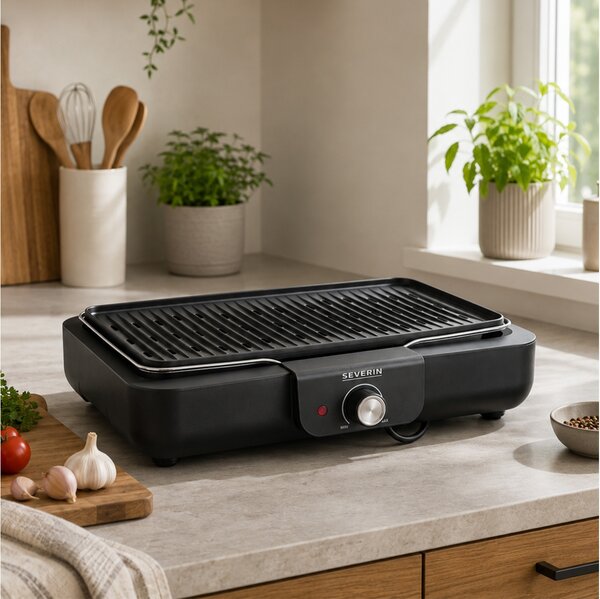 Ηλεκτρική Ψησταριά Severin PG8556 με ισχύ 2300W, ρυθμιζόμενο θερμοστάτη και επιφάνεια ψησίματος 37x29cm - Black
