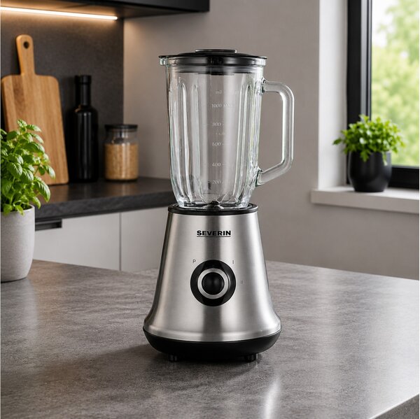 Μπλέντερ Severin SM7971 με ισχύ 500W, χωρητικότητα 1L και 2 ταχύτητες - Inox