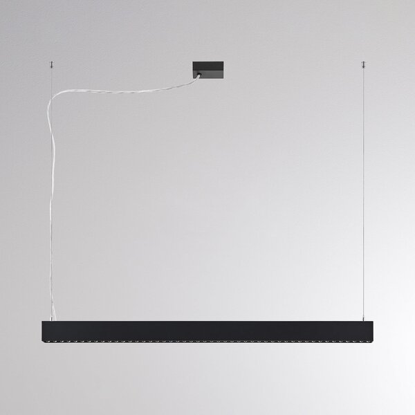 Molto Luce Κρεμαστό φωτιστικό LED PERFORA PROLINE M μαύρο 106 cm DALI up/down, ρυθμιζόμενος, Μαύρο, Σαλόνι / τραπεζαρία, Αλουμίνιο, σύγχρονο