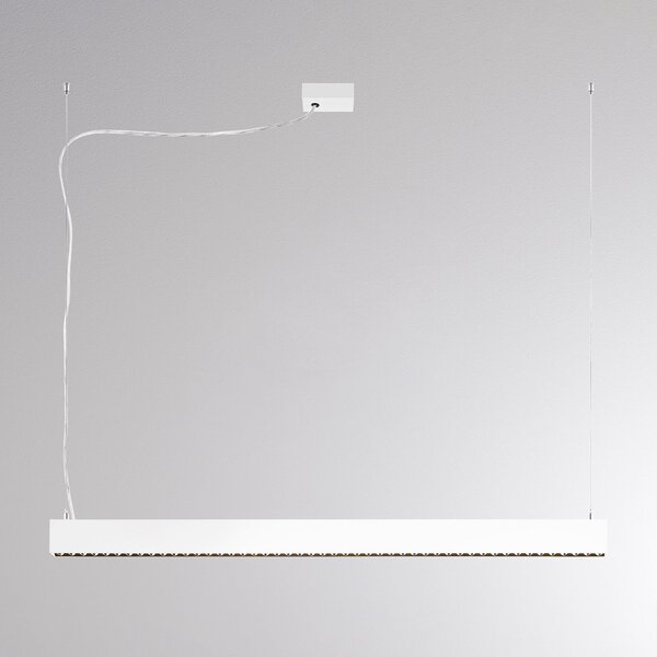 Molto Luce Κρεμαστό φωτιστικό LED PERFORA PROLINE M, λευκό, 106 cm, DALI up/down, ρυθμιζόμενος, Λευκό, Σαλόνι / τραπεζαρία, Αλουμίνιο, σύγχρονο