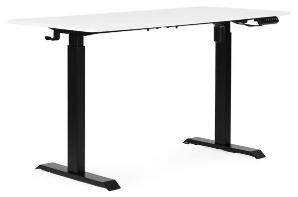 Ηλεκτρικό Γραφείο Modernhome, Ρυθμιζόμενο 76-121cm, Λευκό-Μαύρο 140x70cm