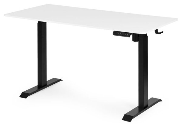 Ηλεκτρικό Γραφείο Modernhome, Ρυθμιζόμενο 76-121cm, Λευκό-Μαύρο 140x70cm