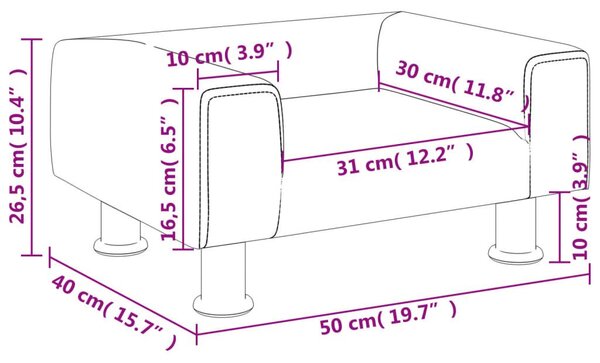 Καναπές Παιδικός Ροζ 50 x 40 x 26,5 εκ. από Βελούδο - Ροζ