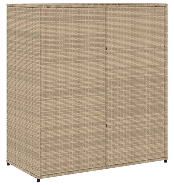 Ντουλάπι Αποθήκευσης Κήπου Beige 105x55x113 εκ. Συνθετικό Ρατάν - Μπεζ