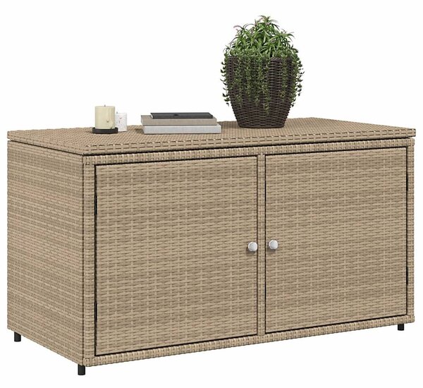 Ντουλάπι Αποθήκευσης Κήπου Beige 110x55x60,5εκ. Συνθετικό Ρατάν - Μπεζ