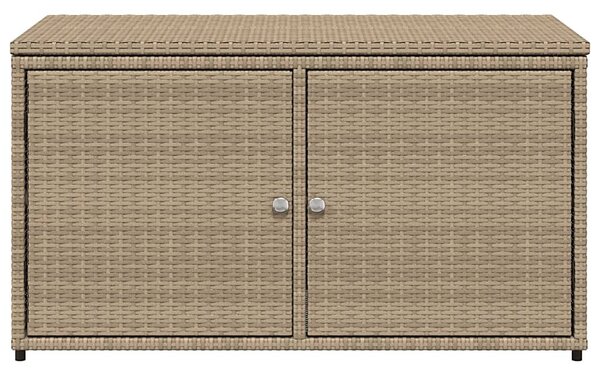 Ντουλάπι Αποθήκευσης Κήπου Beige 110x55x60,5εκ. Συνθετικό Ρατάν - Μπεζ