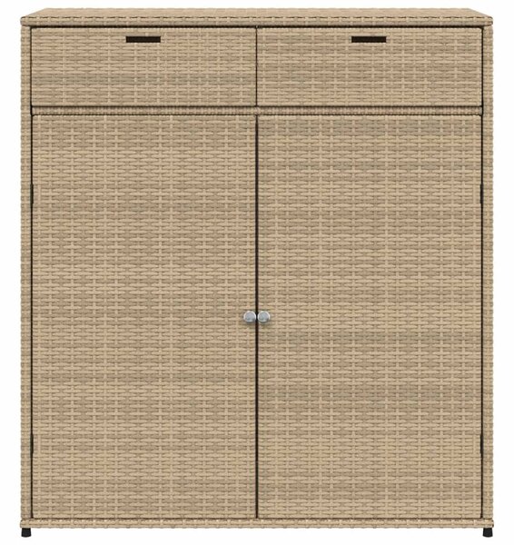 Ντουλάπι Αποθήκευσης Κήπου Beige 105x55x113 εκ. Συνθετικό Ρατάν - Μπεζ