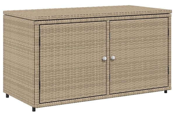 Ντουλάπι Αποθήκευσης Κήπου Beige 110x55x60,5εκ. Συνθετικό Ρατάν - Μπεζ