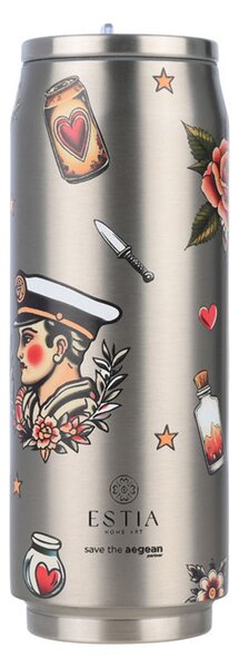 Ποτήρι Θερμός 500ml Estia Save The Aegean Old School Ink 01-31282