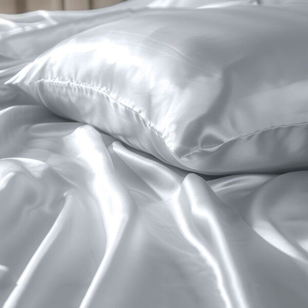 Μεταξωτή Μαξιλαροθήκη Φάκελος (50x70) Feel & Touch Beauty Sleep Silver