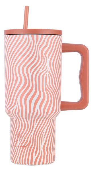 Κούπα Θερμός Με Λαβή & Καλαμάκι 900ml Estia Save The Aegean Tumbler Soft Ripple 01-32043