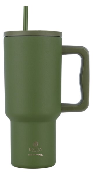 Κούπα Θερμός Με Λαβή & Καλαμάκι 900ml Estia Save The Aegean Tumbler Forest Spirit 01-32104