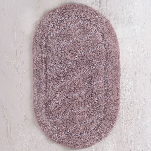 Πατάκι Μπάνιου Οβάλ (50x80) Rythmos Oval Μωβ