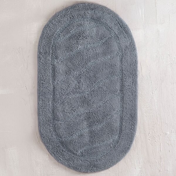 Πατάκι Μπάνιου Οβάλ (50x80) Rythmos Oval Γκρι