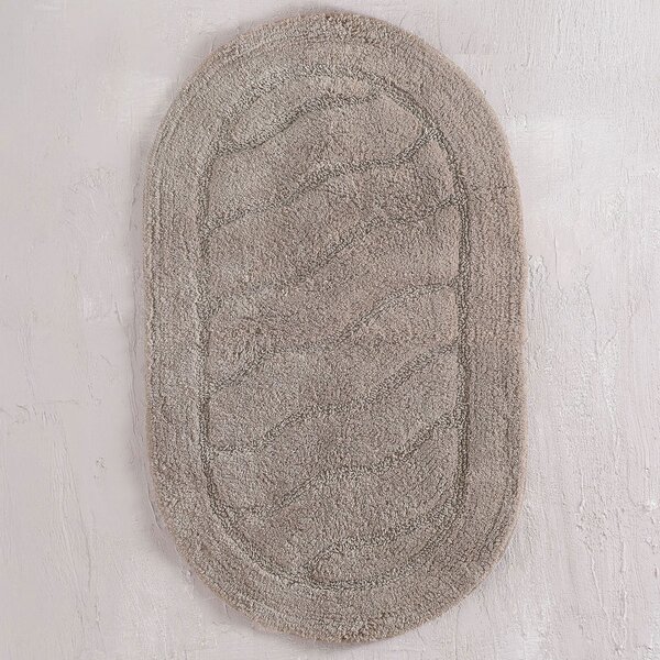 Πατάκι Μπάνιου Οβάλ (50x80) Rythmos Oval Μπεζ