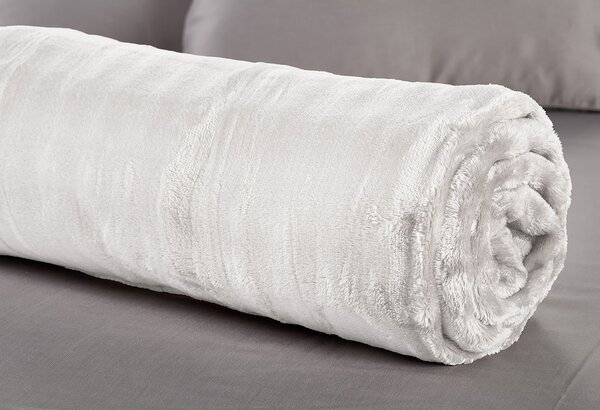 Κουβέρτα Fleece Μονή (160x220) Whitegg KB158 Λευκό