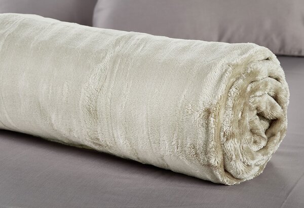 Κουβέρτα Fleece Μονή (160x220) Whitegg KB158 Εκρού