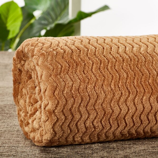 Κουβέρτα Fleece Υπέρδιπλη (220x240) Whitegg Pop Corn AW2026 Ώχρα