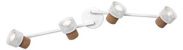 OSRAM Προβολέας οροφής CORK, λευκός, 4 λαμπτήρες, με δυνατότητα ρύθμισης, ρυθμιζόμενος, Λευκό, Σαλόνι / τραπεζαρία, Μέταλλο