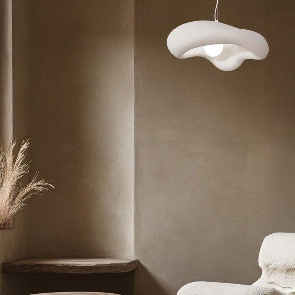 Zambelis Κρεμαστό φωτιστικό 23343, λευκό, 64 x 54 εκ., υαλοβάμβακας, E27, ρυθμιζόμενος, Λευκό, Σαλόνι / τραπεζαρία, Πλαστικό