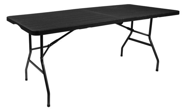 Πτυσσόμενο τραπέζι κήπου 180 cm – Μαύρο, για catering και πικνίκ