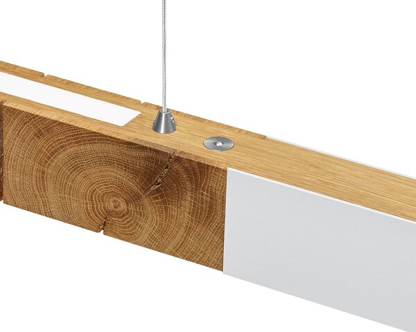 HerzBlut LED κρεμαστό φωτιστικό Lana del bianco, ξύλο, dimmable