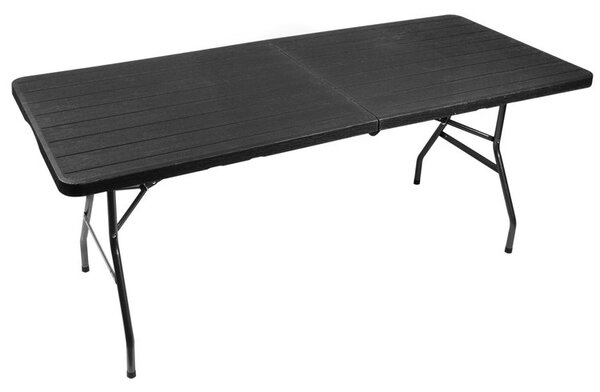 Πτυσσόμενο τραπέζι κήπου 180 cm – Μαύρο, για catering και πικνίκ