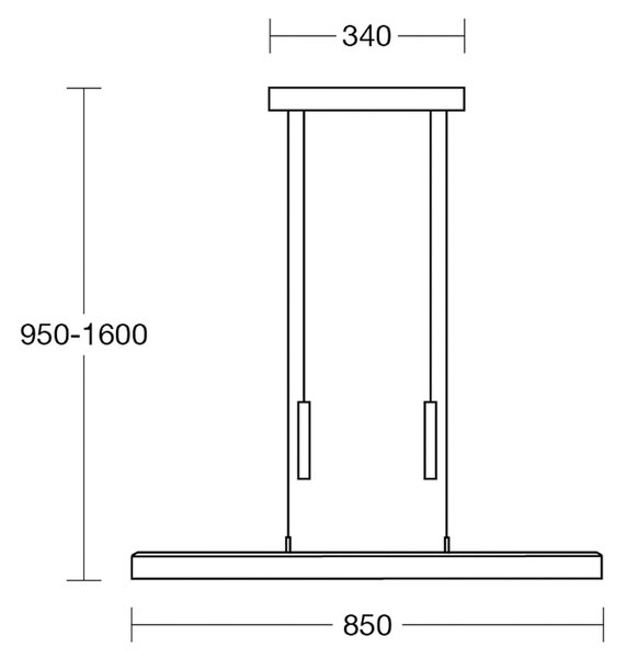 HerzBlut LED κρεμαστό φωτιστικό Leonora, 85 cm, ξύλο, ρυθμιζόμενο φωτισμό