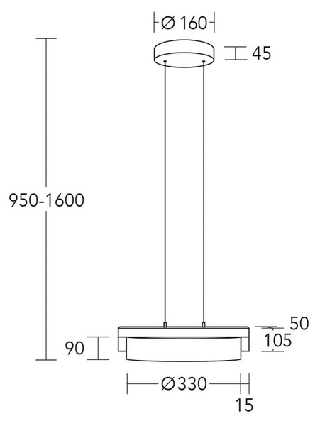 HerzBlut LED κρεμαστό φωτιστικό Talon, γυαλί, με δυνατότητα ρύθμισης φωτισμού