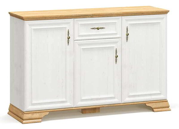 Μπουφές Jaden pakoworld golden oak-λευκό antique 137,5x39x88,5εκ