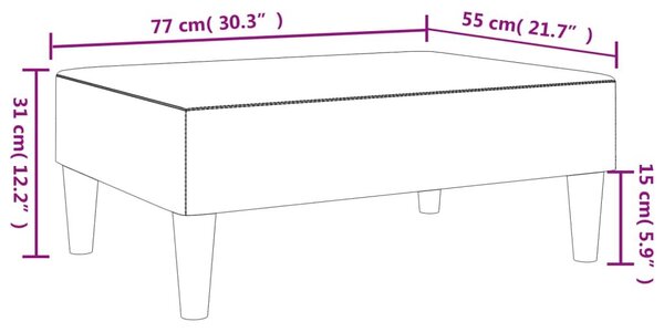 Υποπόδιο Σκούρο Πράσινο 77x55x31 εκ. Βελούδινο - Πράσινο