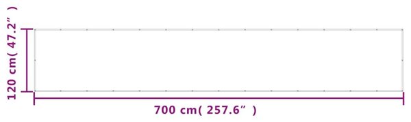 Διαχωριστικό Βεράντας Σκ. Πράσινο 120x700εκ 100% Πολ. Oxford - Πράσινο