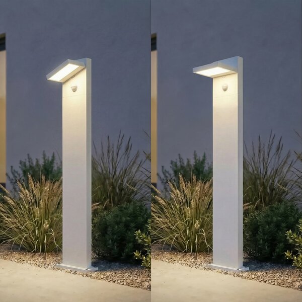 Lucande Φωτιστικό διαδρόμου LED Silvan, λευκό, 100 cm, με αισθητήρα, IP54, Λευκό, Αλουμίνιο, σύγχρονο