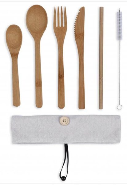 Σετ μαχαιροπίρουνα Bamboo Livoo MES134C χρώματος Beige