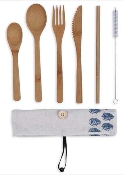 Σετ μαχαιροπίρουνα Bamboo Livoo MES134 χρώματος Wood
