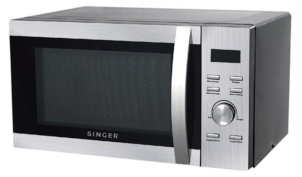 Φούρνος μικροκυμάτων Singer SMWO-23SI-WGDG με λειτουργία Grill, χωρητικότητα 23L και ισχύ μικροκυμάτων 800W