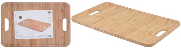 Δίσκος Σερβιρίσματος Excellent Houseware από Ξύλο Bamboo, με λαβές και διαστάσεις 43x28x1.8cm