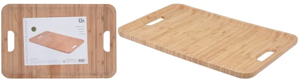 Δίσκος Σερβιρίσματος Excellent Houseware από Ξύλο Bamboo, με λαβές και διαστάσεις 43x28x1.8cm
