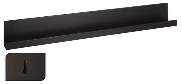 Ράφι τοίχου NB1700670 με διαστάσεις 6x58x6.8cm - Μαύρο