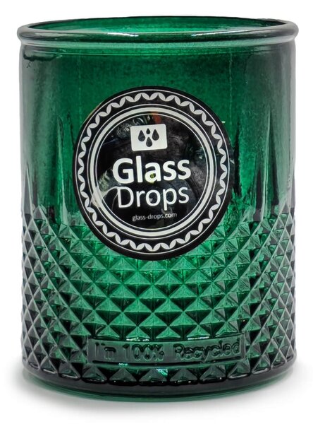 Ποτήρι Glass Drops Diamante (2394DB734) Από ανακυκλωμένο γυαλί, Χωρητικότητας 400ml, Διαστάσεων Ø 8.7 x Υ 10.5 cm, Albahaca