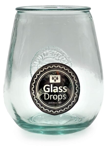 Ποτήρι Glass Drops Αuthentic (2168) Από ανακυκλωμένο γυαλί, Χωρητικότητας 650ml, Διαστάσεων Ø 11 x Υ 13 cm