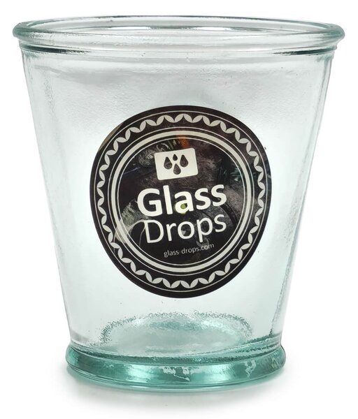 Ποτήρι Glass Drops Αuthentic (2198) Από ανακυκλωμένο γυαλί, Χωρητικότητας 220ml, Διαστάσεων Ø 9 x Υ 9 cm