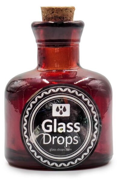 Διακοσμητικό Μπουκάλι με πώμα Glass Drops Ramos (5323DB738) Aπό 100% ανακυκλωμένο γυαλί, Xωρητικότητας 125ml, Διαστάσεων Ø 7 x Υ 10 cm, Terracotta