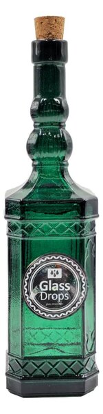 Διακοσμητικό Μπουκάλι με πώμα Glass Drops Miguelete (5032DB734) Aπό 100% ανακυκλωμένο γυαλί, Xωρητικότητας 500ml, Διαστάσεων Ø 7 x Υ 27 cm, Αlbahaca
