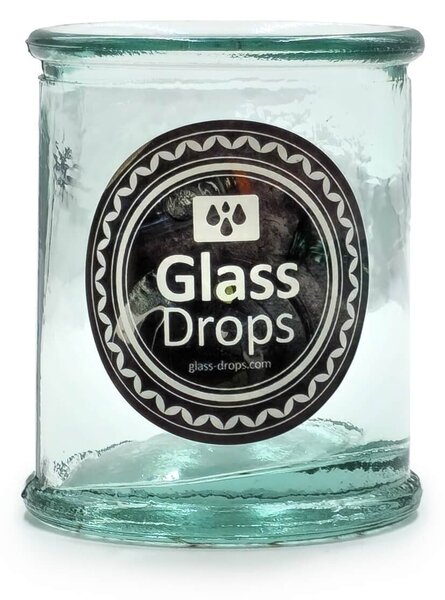 Kηροπήγιο Βάζο Glass Drops Diamante (5244) Aπό 100% ανακυκλωμένο γυαλί, Xωρητικότητας 130ml, Διαστάσεων Ø 7 x Υ 8 cm
