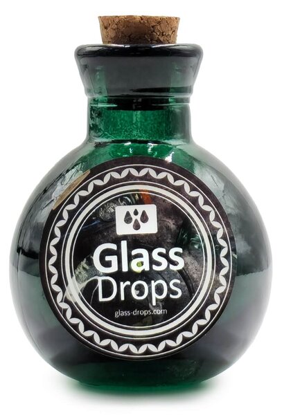 Διακοσμητικό Μπουκάλι με πώμα Glass Drops Βοlas (5321DB734) Aπό 100% ανακυκλωμένο γυαλί, Xωρητικότητας 125ml, Διαστάσεων Ø 7 x Υ 10 cm, Αlbahaca