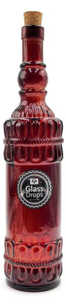 Διακοσμητικό Μπουκάλι με πώμα Glass Drops Lazos (5043DB738) Aπό 100% ανακυκλωμένο γυαλί, Xωρητικότητας 700ml, Διαστάσεων Ø 8 x Υ 34 cm, Terracotta