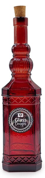 Διακοσμητικό Μπουκάλι με πώμα Glass Drops Miguelete (5033DB738) Aπό 100% ανακυκλωμένο γυαλί, Xωρητικότητας 700ml, Διαστάσεων Ø 8 x Υ 30 cm, Terracotta
