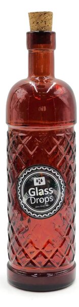 Διακοσμητικό Μπουκάλι με πώμα Glass Drops Anis (5047DB738) Aπό 100% ανακυκλωμένο γυαλί, Xωρητικότητας 500ml, Διαστάσεων Ø 7 x Υ 24 cm, Terracotta